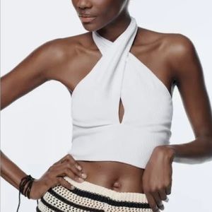 Zara Cross Halter Top NWT